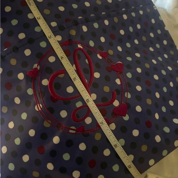 NWT Thirty-One Blue Polka Dot L Initial Letter Bag Thermal Tote - Picture 6 of 7